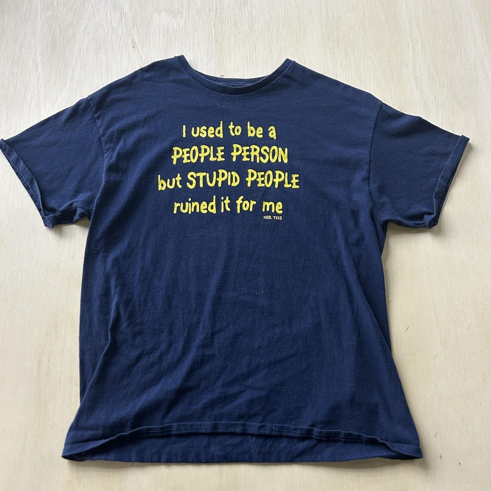Vintage Kool Tees Shirt Mens Large Blue Funny Sarcastic People Person Tee